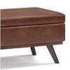Owen - Lift Top Large Coffee Table Storage Ottoman - Distressed Saddle Brown - 2 of 4