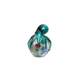 Beachcombers Glass Octopus On Ball Figure Figurine - 1 of 2