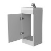 NicBex Bathroom Vanity with Top Sink,Modern Bathroom Sink Vanity with Single Door Cabinet and Metal Handle,13" Bathroom Sink Cabinet,Black/White - 4 of 4