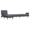 vidaXL L-shaped Sofa Bed Dark Grey Velvet Large Foldable Modern - 4 of 4