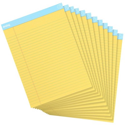 Enday Yellow Legal Pads 8.5 X 11.75 50 Ct, 12 Pack : Target