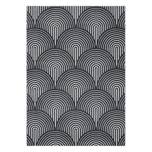 Machine Washable Rug Modern Abstract Low Pile Rugs Foldable Non Slip Rug Contemporary Lines Indoor Carpet for Bedroom Living Room Nursery Playroom - 1 of 4