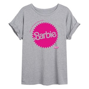 Women's - Barbie - Mattel Barbie Burst Oversized Graphic T-Shirt - 1 of 4