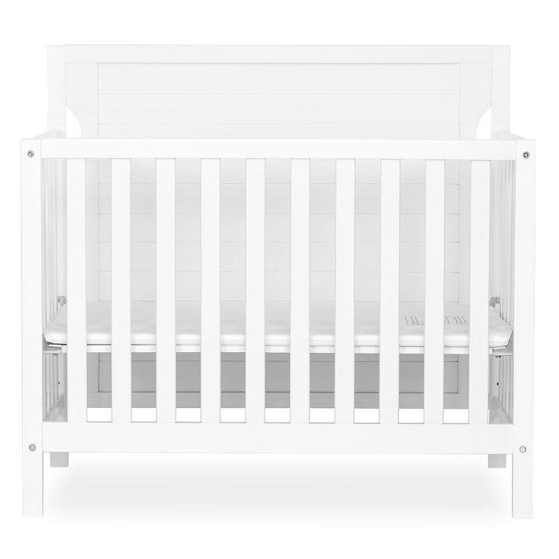 Dream On Me Bellport 4-in-1 Convertible Mini/Portable Crib in White, 1 of 8