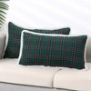 Unique Bargains Home Office Restaurant Double-Sided Plaid Decorative Pillow Covers 2 Packs - 2 of 4