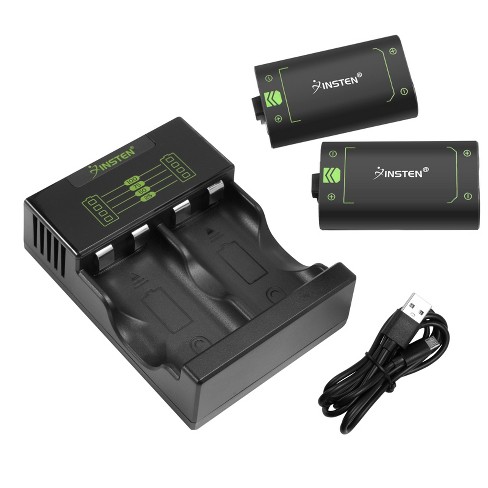 Insten 2 Pieces 2500mah Rechargeable Battery Pack For Xbox One / One Elite  / One X|s Controller With Dual Charger Port Charging Station : Target