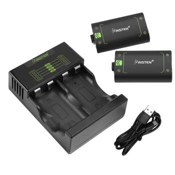 Insten Rechargeable Battery Packs 2 x 2500mAh for Xbox Series X|S/ Xbox One/ Elite/ One X|S Controller with Charging Station