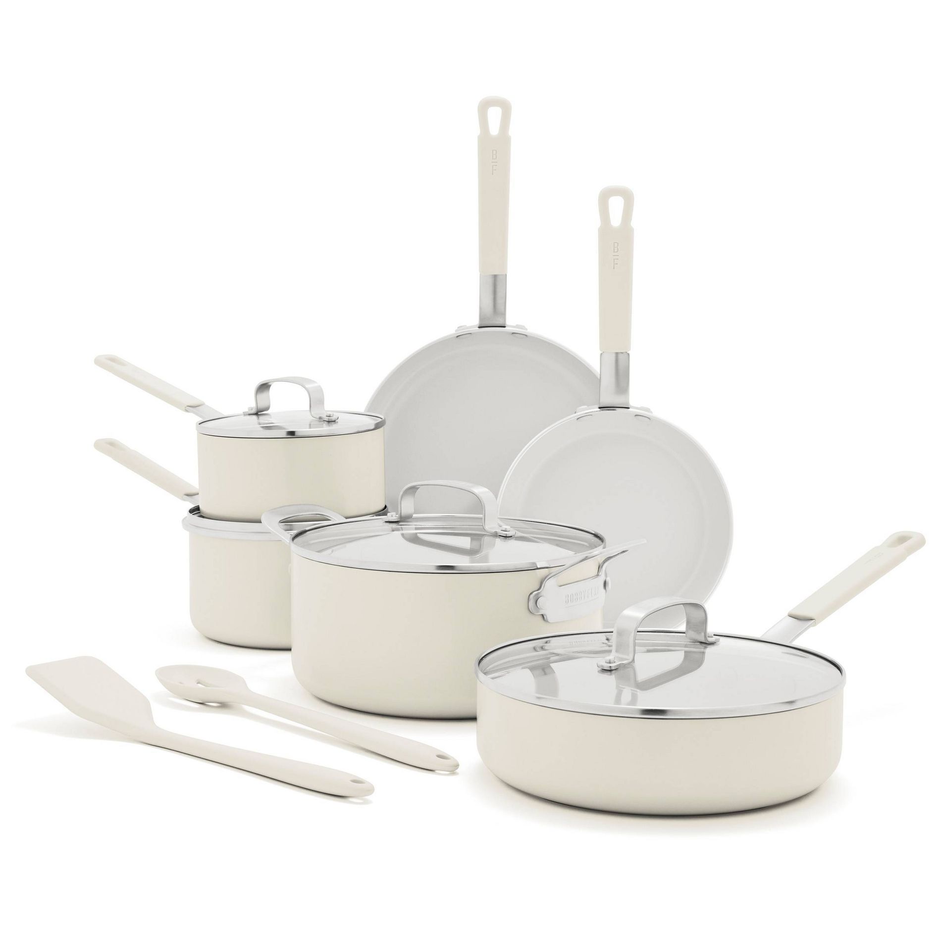 Bobby Flay 12pc Ceramic Nonstick Aluminum Cookware Set