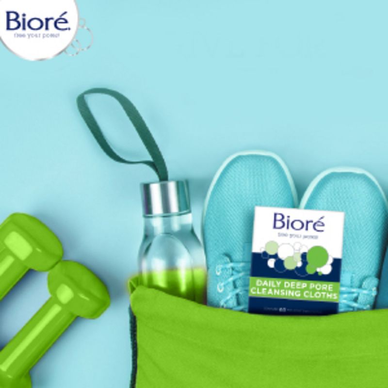 Biore Daily Deep Pore Cleansing Cloths, Facial Cleansing Wipes, Makeup Removal, Dermatologist Tested - Scented - 60ct, 4 of 7