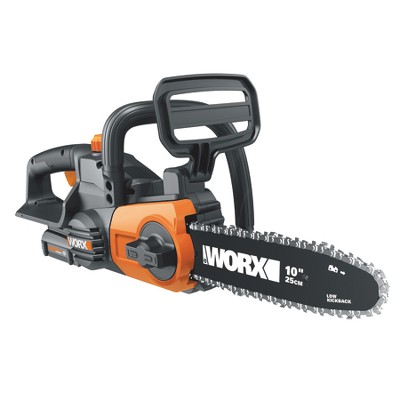 Worx WG322.9 10" Cordless Chain Saw, 20V Li-Ion, Auto-Tension, Auto-Oiling