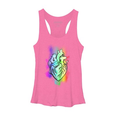 Adult Design By Humans Broken Hearts Still Beat Pride Rainbow By GurlwithGu Racerback Tank Top