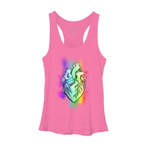 Adult Design By Humans Broken Hearts Still Beat Pride Rainbow By GurlwithGu Racerback Tank Top - 1 of 2