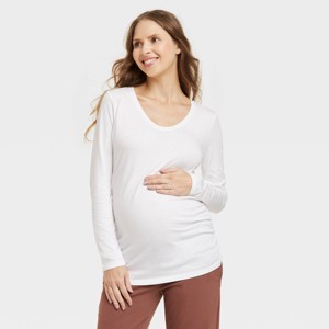 Long Sleeve Scoop Neck 2pk Bundle Maternity T-Shirt - Isabel Maternity by Ingrid & Isabel™ - 1 of 3