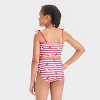 Girls' Hello Kitty Striped and Bow Printed Bikini Set - Red/White - 2 of 3