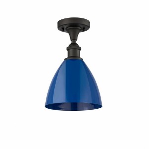 Plymouth Dome - 1 Light Semi-Flush Mount In Industrial Style-11.25 Inches Tall and 7.5 Inches Wide - 1 of 1