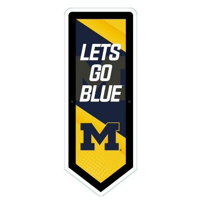Evergreen Ultra-Thin Glazelight LED Wall Decor, Pennant, University Of Michigan- 9 x 23 Inches Made In USA