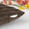 Unique Bargains Thick Velvet Striped Pleated Front Throw Pillow Covers 4 Pcs - 4 of 4