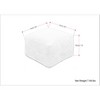 NicBex Large Square Boucle Pouf Ottoman Footstool for Living Room, Bedroom, Ivory - 4 of 4