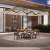 Tangkula 15.5 FT Double-sided Patio Umbrella w/ Solar Lights Outdoor Twin Size Umbrella - 3 of 4