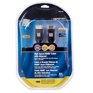 Monster 140054-00 High Speed HDMI Cable, 6' - 1 of 1
