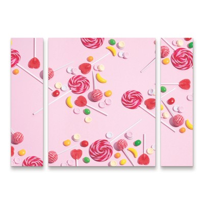 Trademark Fine Art Julia Ramiro  Caramelos 3 Piece Panel Set Art