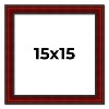 PosterPalooza | Square Weathered Red Picture Frame - UV Acrylic, Foam Board Backing, Hanging Hardware - 2 of 4