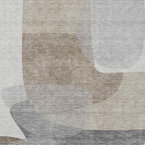 HomeRoots 10' X 14' Taupe And Gray Abstract Washable Indoor Outdoor Area Rug - 1 of 4