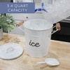AuldHome Design Farmhouse Enamelware Ice Bucket; Retro Style Insulated Metal Ice Server - 4 of 4
