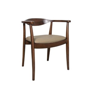 Royal Hampton Dining Side Chair Set of 2, Modern Armchairs, Brown Rubberwood - 1 of 1