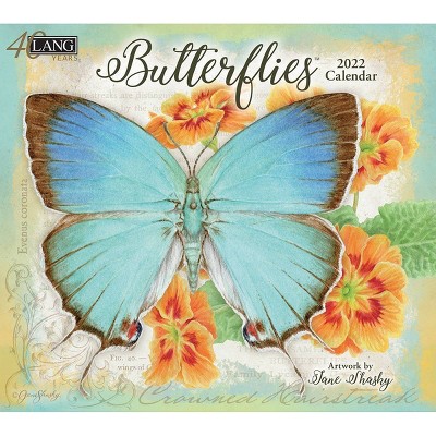 2022 Wall Calendar 12 Month 13.4"x24" Butterflies - Lang