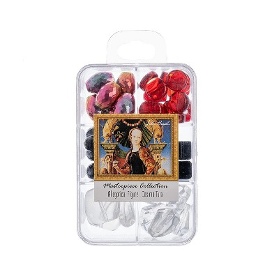 John Bead Masterpiece Collection Mixed Glass Bead Box Allegorical Figure by Cosimo Tura 85g