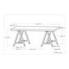 48" Veneer and Metal Coffee Table with Storage, Industrial Style, Ideal for Living Room or Family Room - 3 of 4