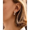 Cubic Zirconia Earrings - 14K Gold Plated Cubic Zirconia CZ Wedding Earrings for Women Bridal Bridesmaid - 2 of 4