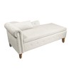 Modern Storage Sofa Recliner With Nailhead Trim, Button Tufted Upholstered Velvet Lounge Chair With Storage And Pillow For Living Room - 4 of 4