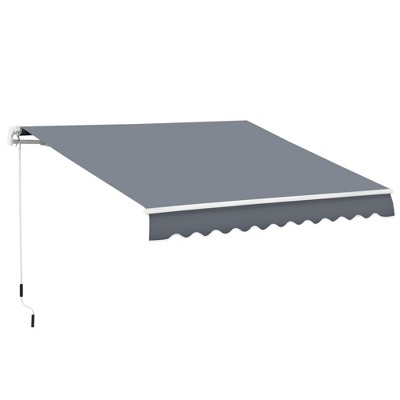 PAGED Retractable Door Awning Water-Resistant Fabric Awning for Door Entrance Aluminum Frame for Gardens, Yard
