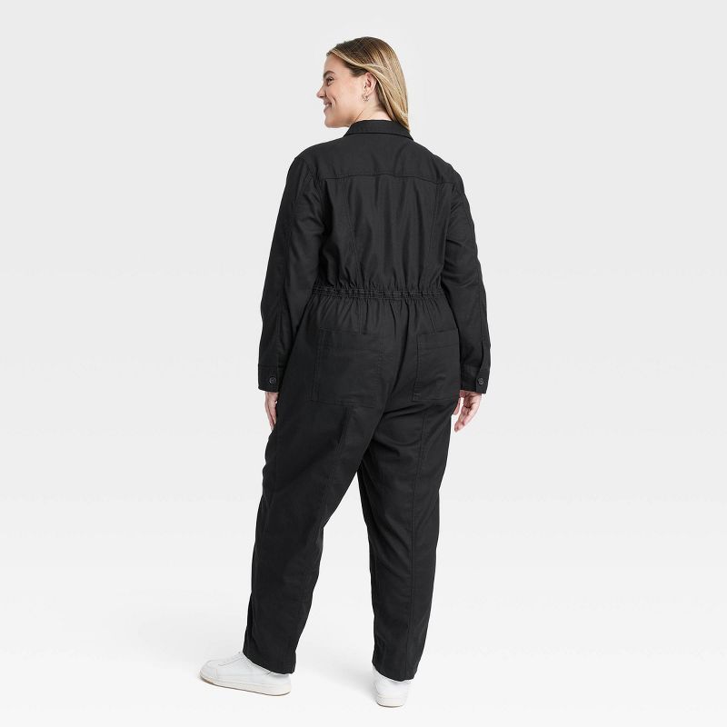 Women's Long Sleeve Button-Front Coveralls - Universal Thread™, 3 of 11