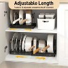 LunaLulinlk Pots and Pans Organizer,Expandable Pot Lid Holder 10 Adjustable Compartment Rack for under Cabinet - 3 of 4