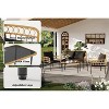 4 Pieces Patio Furniture Set, All-Weather  Patio Bistro Set, Outdoor Conversation Sets with Cushions & Tempered Glass Table - 3 of 4