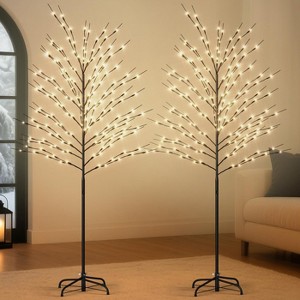 Docred LED Lighted Trees for Christmas Warm Light Metal Twinkling Tree 8 Lighting Modes Waterproof Indoor Outdoor Holiday Party Home Yard Patio Decor - 1 of 4