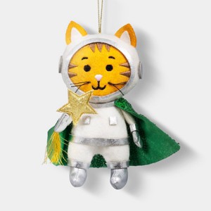 Fabric Cat Space Superhero Christmas Tree Ornament - Wondershop