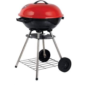 Brentwood 17-In. Portable Charcoal BBQ Grill with Wheels.