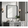 Elegant Lighting Contour Metal Square Mirror 24x24 in Black - 3 of 4