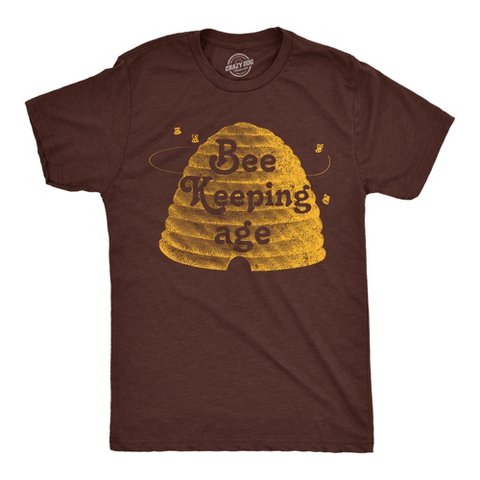 Мужские футболки Crazy Dog T-Shirts, Inc. Mens Funny T Shirts Bee Keeping Age Sarcastic Novelty Graphic Tee for Men - Crazy Dog Men's T Shirt for Animal Lovers Brown L