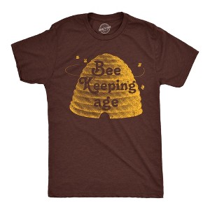 Mens Funny T Shirts Bee Keeping Age Sarcastic Novelty Graphic Tee For Men - Crazy Dog Men's T Shirt - 1 of 4