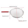 Unique Bargains Stainless Steel Mesh Strainer Long Handle Strainer for Kitchen 7.9" Dia Red 1 Pc - 2 of 4