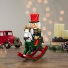 Northlight 11.5 Red and Blue Christmas Nutcracker Soldier on Rocking Horse - 2 of 4