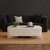 Royal Hampton Coffee Table | 45" Rectangular Handcrafted Mango Wood | Solid Asymmetric Base - 3 of 4
