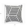 20" X 20" Tan And White 100% Cotton Geometric Zippered Pillow - 3 of 4