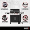 Weber Genesis EX-335 Stainless Steel 3 Burner Natural Gas Grill with Built-In Wheels, Integrated Hooks, Extra Large Prep & Side Table, Black - 2 of 4