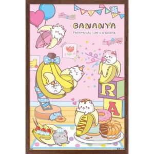 Trends International Bananya - Party Framed Wall Poster Prints - 1 of 4